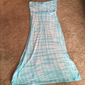 blue & white tie-dye medium billabong dress/skirt